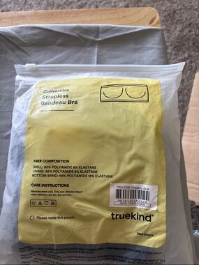 truekind Convertible Strapless Bandeau Bra - Black Size L